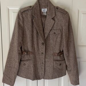 Together Vintage Preppy Old Money Brown Tweed Tailored Classic Sz8 #scholarly